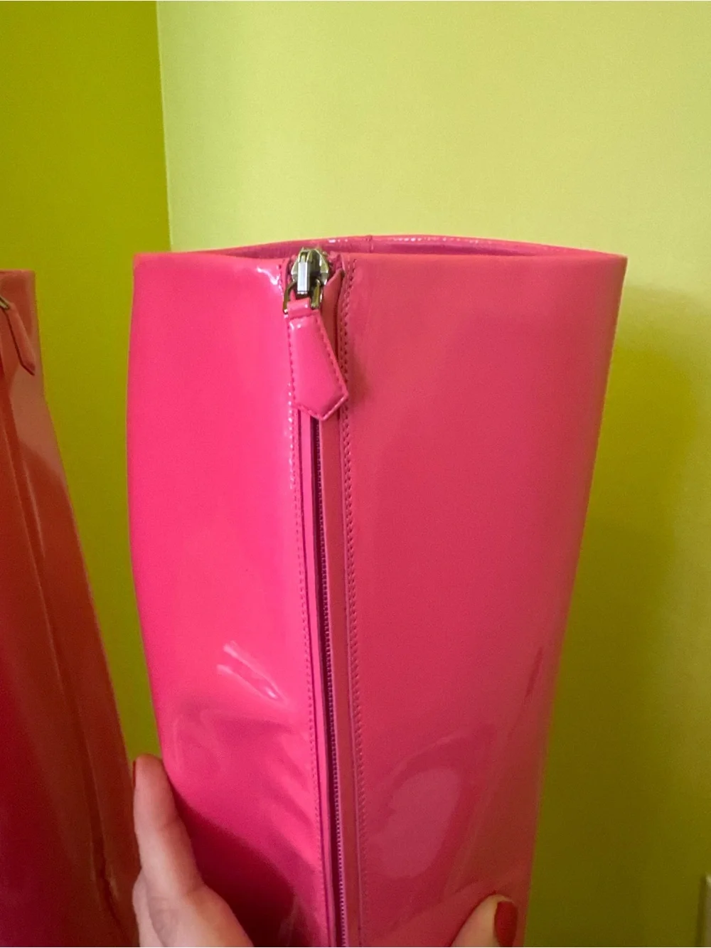 Prada Fuchsia Patent Leather Knee High Boots 💗